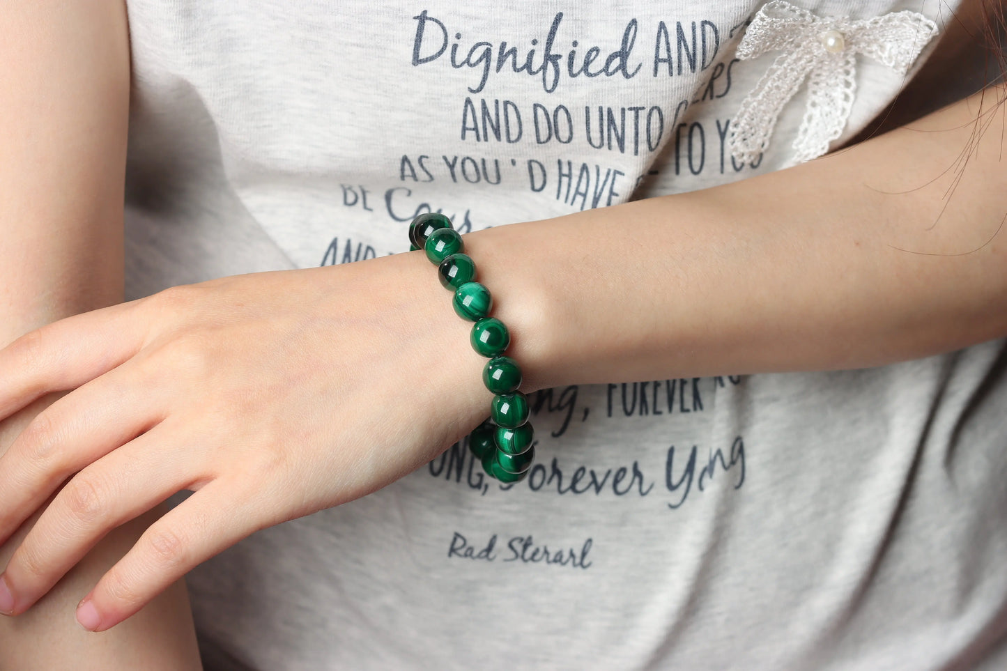 The "Forest Gaze" 11mm Malachite Bracelet | The Stone of Transformation, Protection & Heart Healing | Heart Chakra Guardian BuddhaCrystal