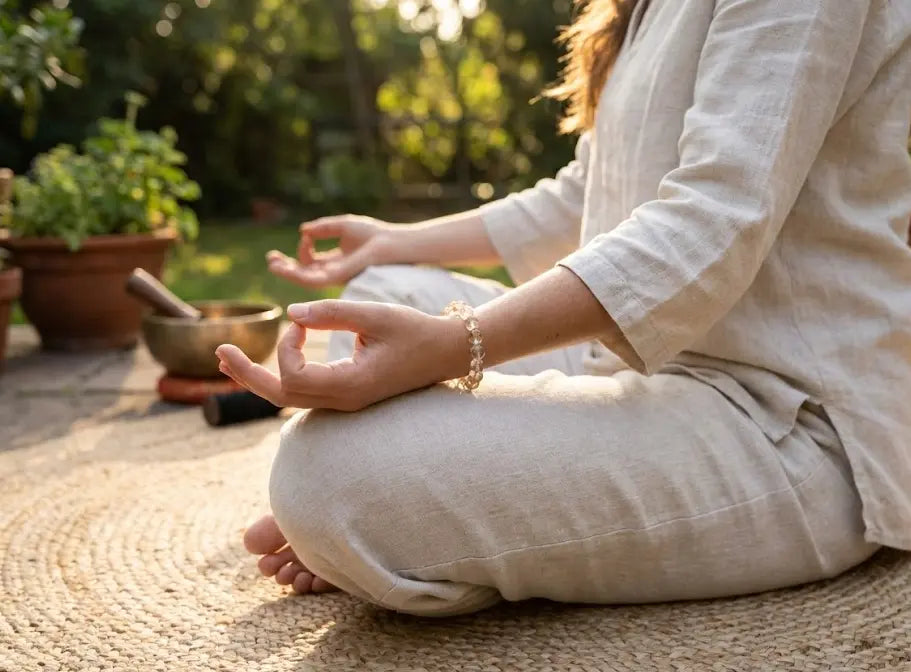 Golden Rutilated Quartz Bracelet | Manifestation, Wealth & Unstoppable Confidence Crystal | Solar Plexus Chakra Gift BuddhaCrystal