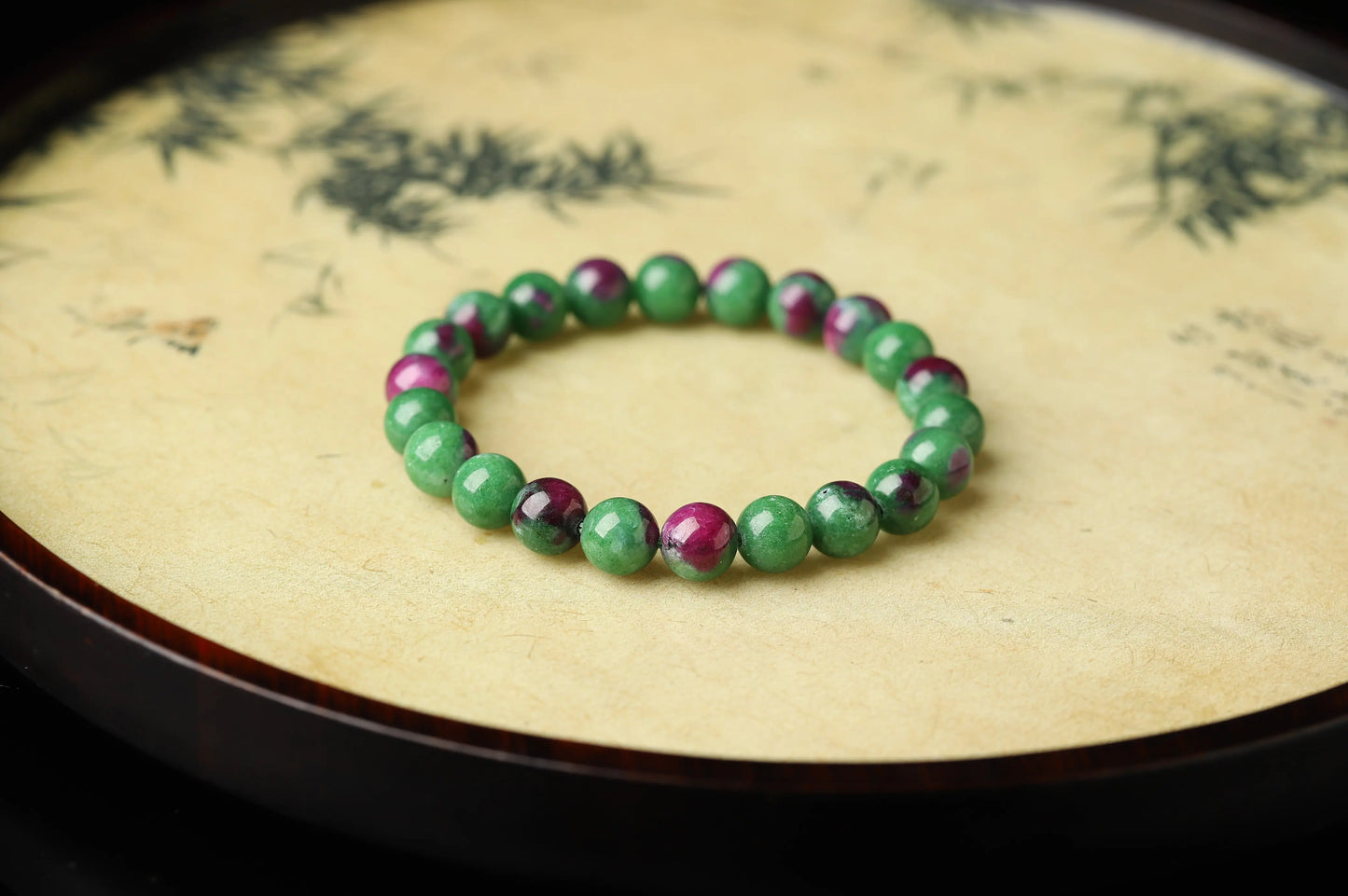 Ruby in Zoisite Bracelet | Natural Anyolite for Passion, Emotional Healing & Vitality | Heart Chakra Gift BuddhaCrystal