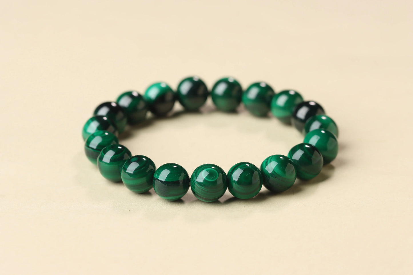 The "Forest Gaze" 11mm Malachite Bracelet | The Stone of Transformation, Protection & Heart Healing | Heart Chakra Guardian BuddhaCrystal