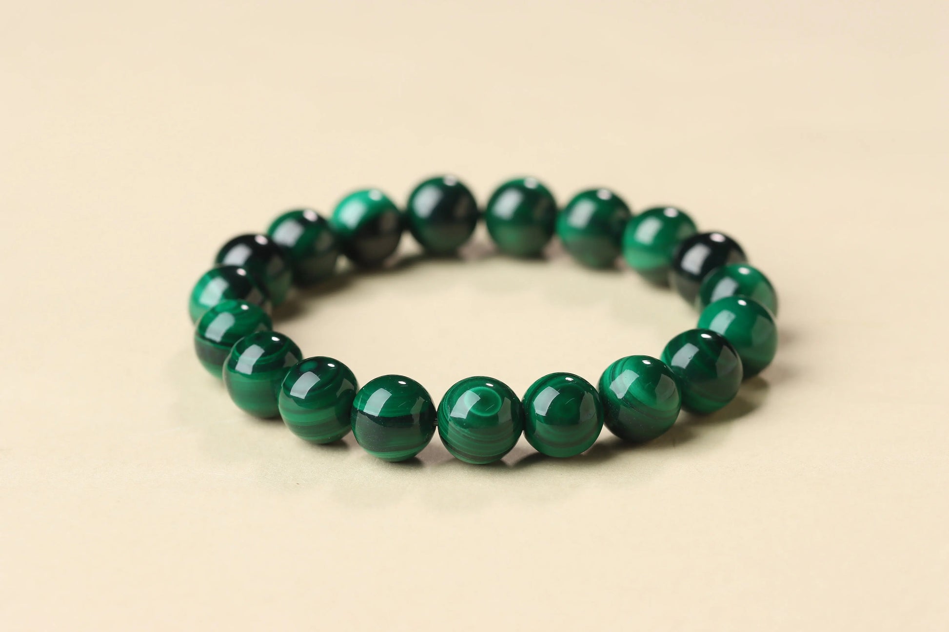 The "Forest Gaze" 11mm Malachite Bracelet | The Stone of Transformation, Protection & Heart Healing | Heart Chakra Guardian BuddhaCrystal