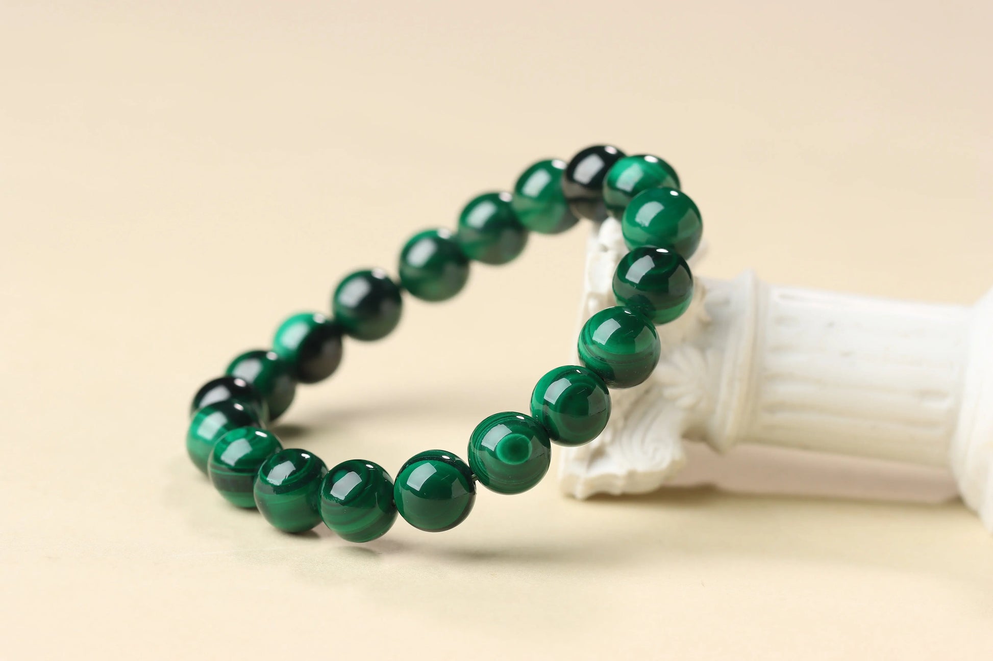 The "Forest Gaze" 11mm Malachite Bracelet | The Stone of Transformation, Protection & Heart Healing | Heart Chakra Guardian BuddhaCrystal