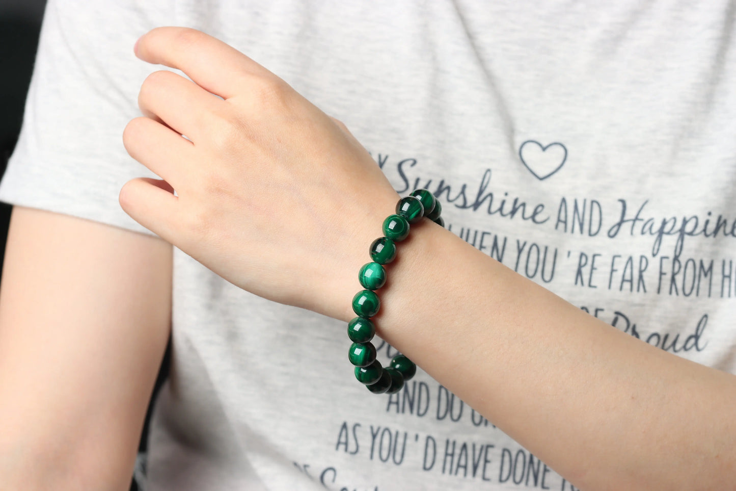 The "Forest Gaze" 11mm Malachite Bracelet | The Stone of Transformation, Protection & Heart Healing | Heart Chakra Guardian BuddhaCrystal