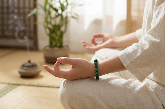 The "Forest Gaze" 11mm Malachite Bracelet | The Stone of Transformation, Protection & Heart Healing | Heart Chakra Guardian BuddhaCrystal