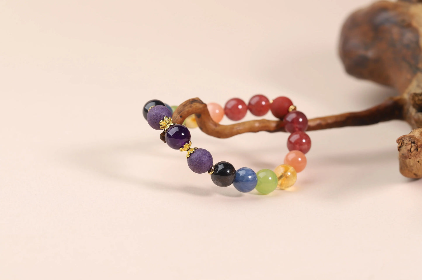 7-Chakra Gemstone Bracelet | Natural Multi-Gem Energy Amulet for Balance, Alignment & Inner Harmony | Yoga & Meditation Essential BuddhaCrystal