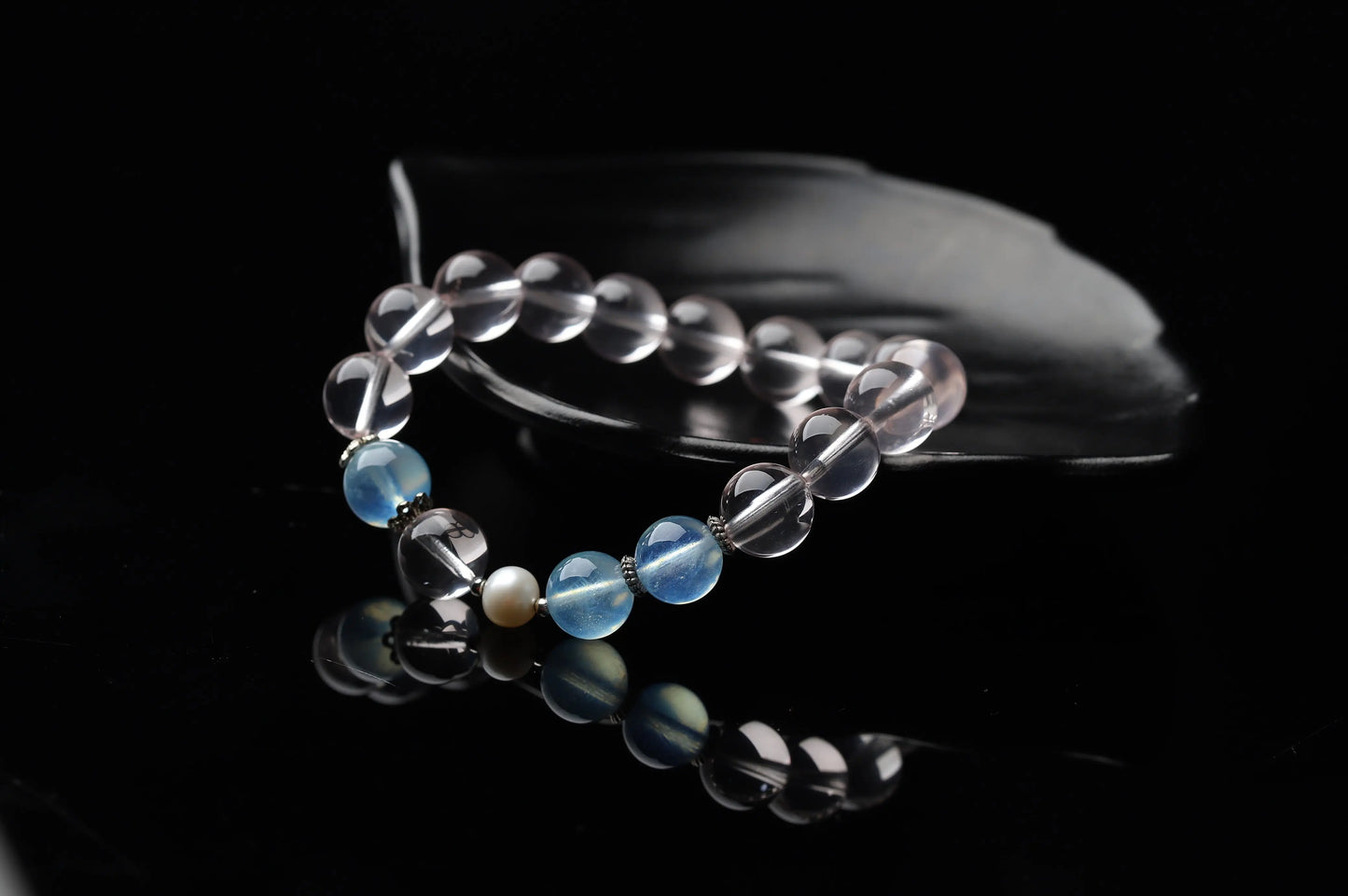 Clear Quartz & Pearl Bracelet with Moonstone Accents | Spiritual Cleansing, Mental Clarity & Feminine Energy Jewelry | Mindfulness Gift BuddhaCrystal