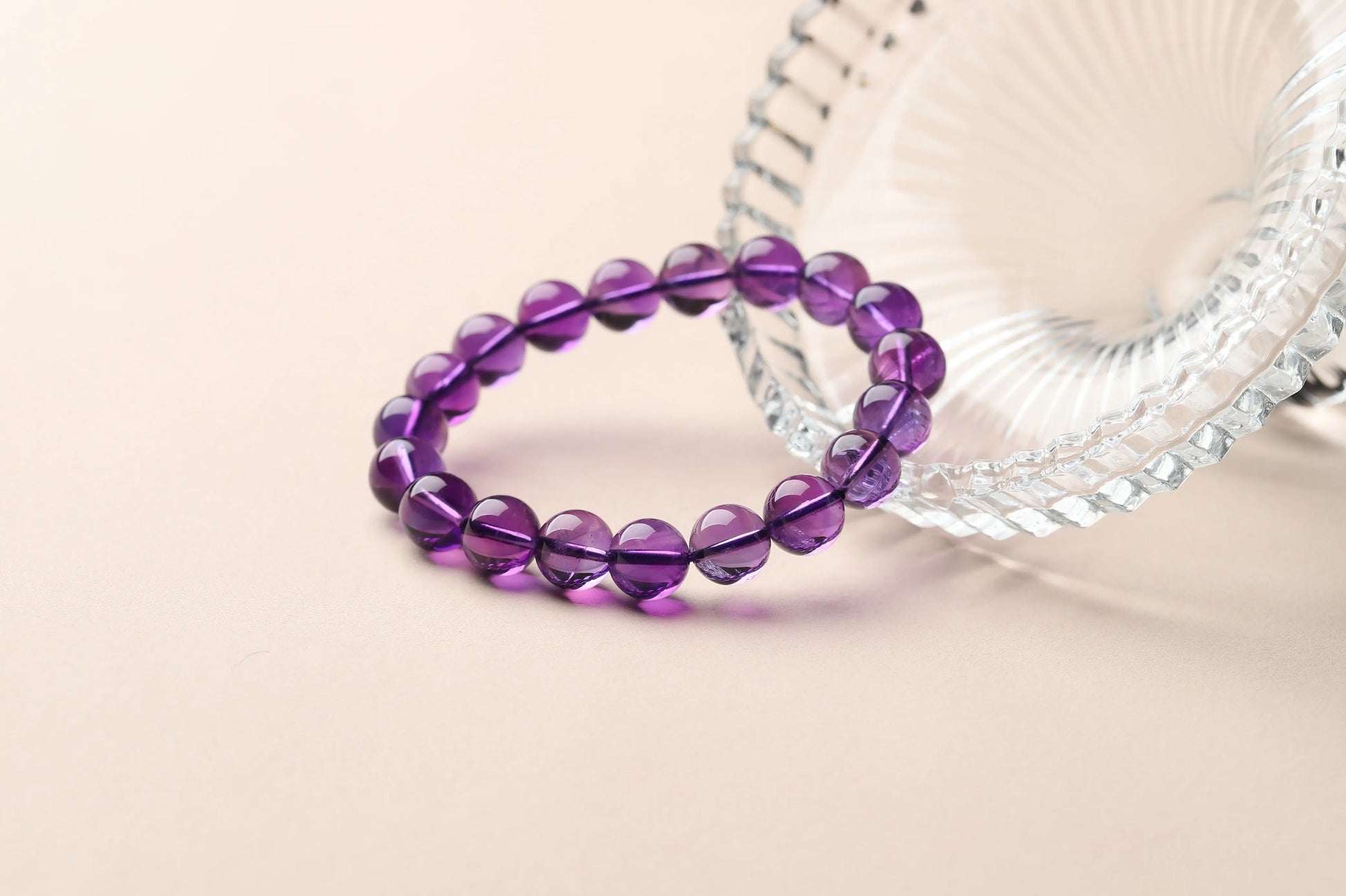 Deep Purple Amethyst Bracelet | Natural Crystal for Stress Relief, Intuition & Restful Sleep | Crown Chakra & Third Eye Gift BuddhaCrystal
