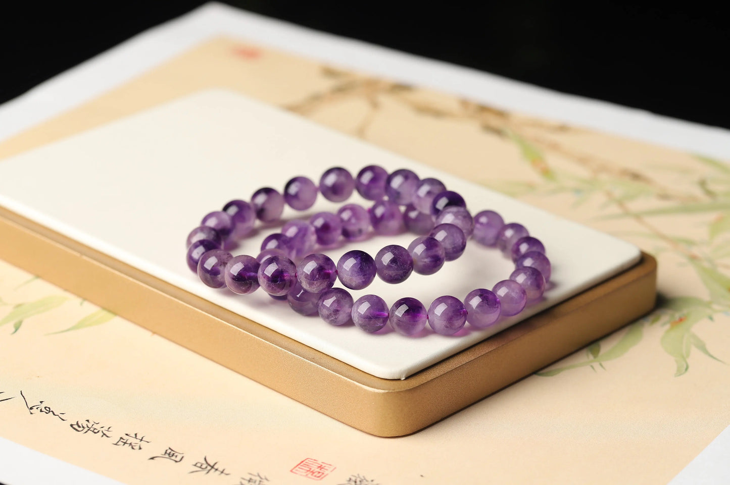 Deep Purple Amethyst Bracelet | Natural Crystal for Clarity, Peace & Deep Meditation | Third Eye & Crown Chakra Gift BuddhaCrystal