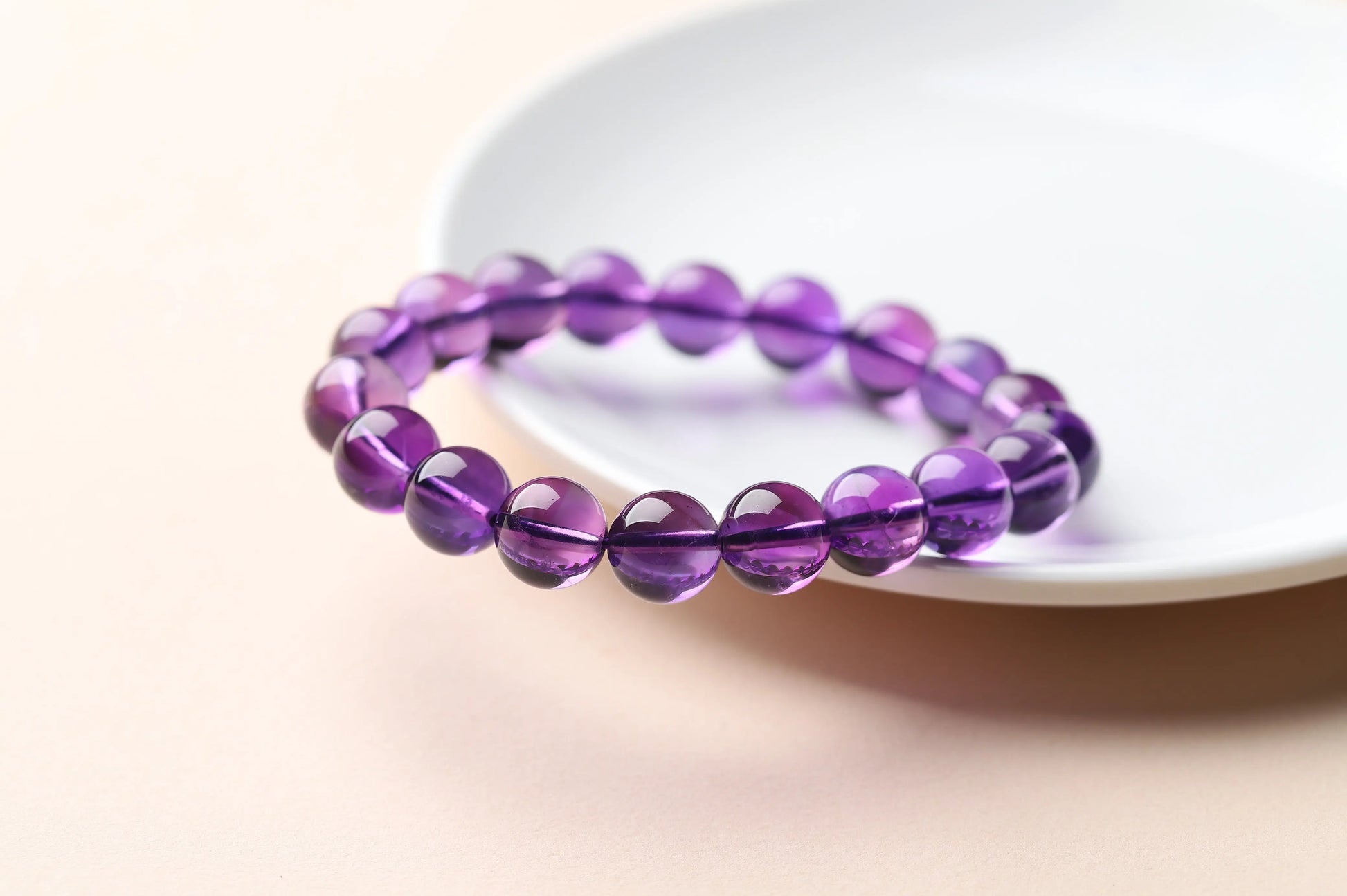 Deep Purple Amethyst Bracelet | Natural Crystal for Stress Relief, Intuition & Restful Sleep | Crown Chakra & Third Eye Gift BuddhaCrystal