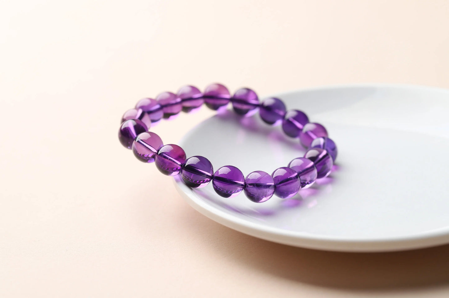 Deep Purple Amethyst Bracelet | Natural Crystal for Stress Relief, Intuition & Restful Sleep | Crown Chakra & Third Eye Gift BuddhaCrystal