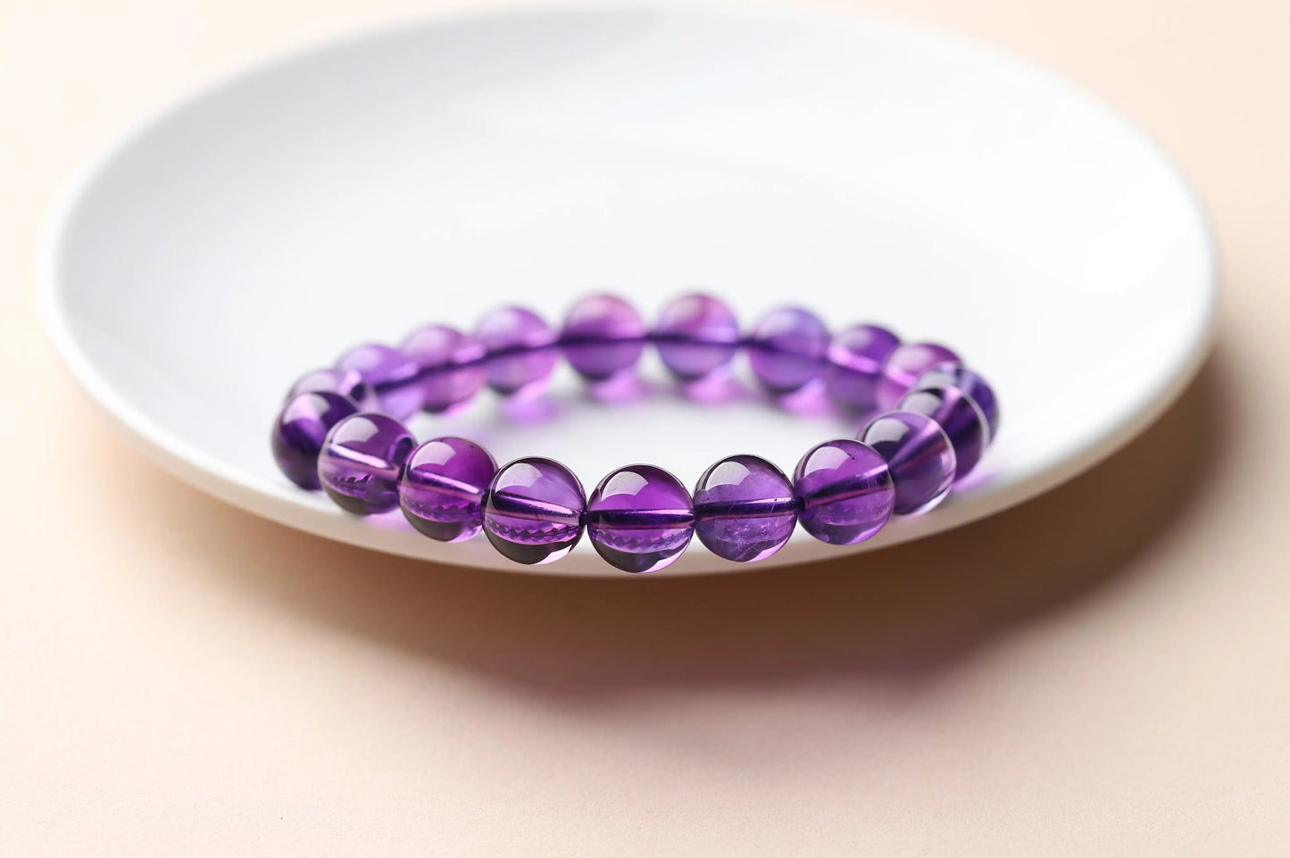 Deep Purple Amethyst Bracelet | Natural Crystal for Stress Relief, Intuition & Restful Sleep | Crown Chakra & Third Eye Gift BuddhaCrystal
