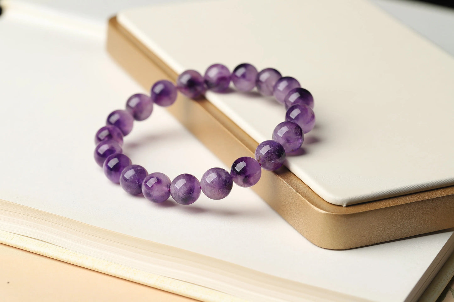 Deep Purple Amethyst Bracelet | Natural Crystal for Clarity, Peace & Deep Meditation | Third Eye & Crown Chakra Gift BuddhaCrystal