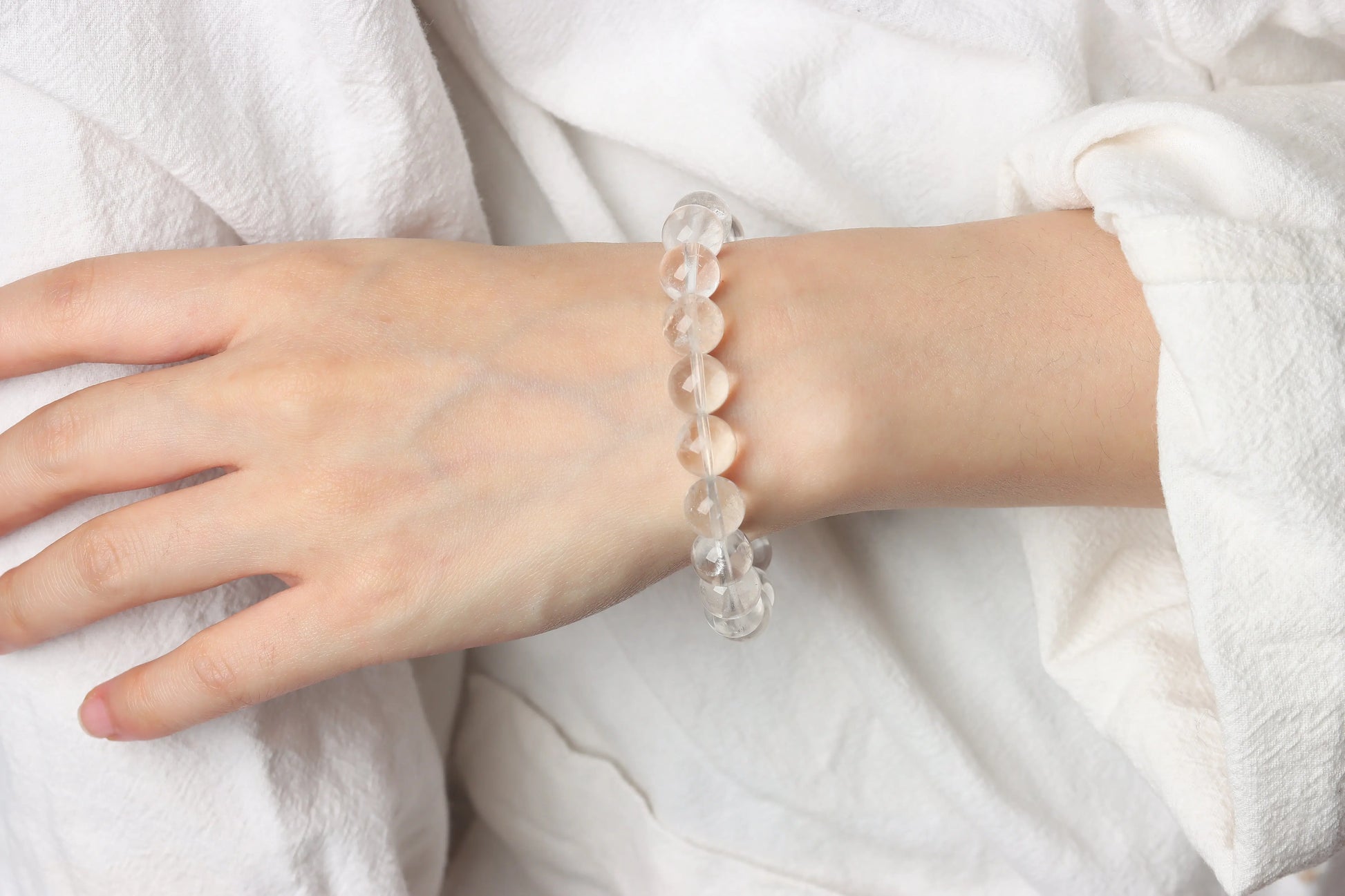 The "Summit of Light" 10mm Himalayan Clear Quartz Bracelet | Master Healer for Divine Clarity, Amplification & Crown Chakra Alignment BuddhaCrystal