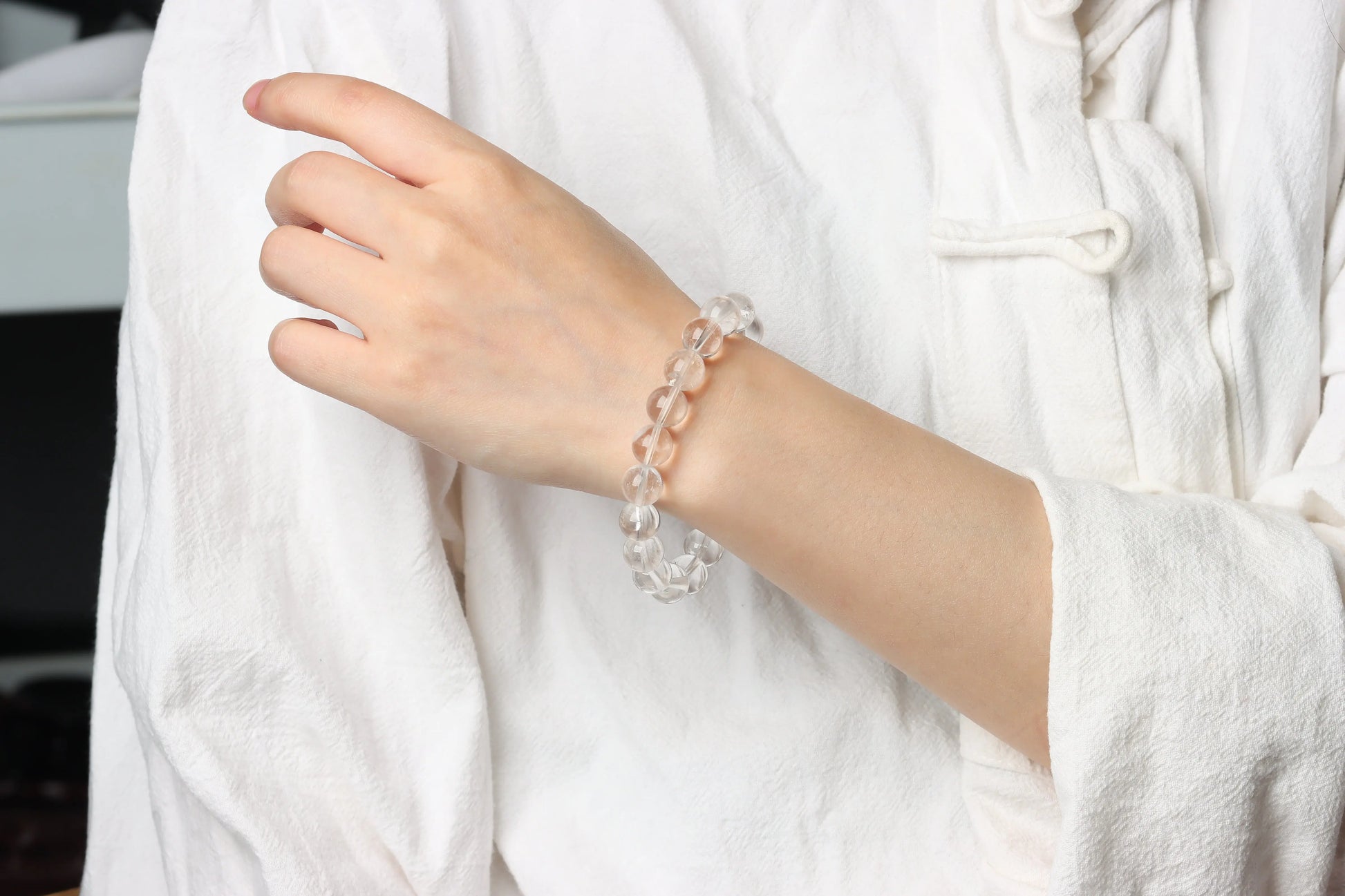 The "Summit of Light" 10mm Himalayan Clear Quartz Bracelet | Master Healer for Divine Clarity, Amplification & Crown Chakra Alignment BuddhaCrystal