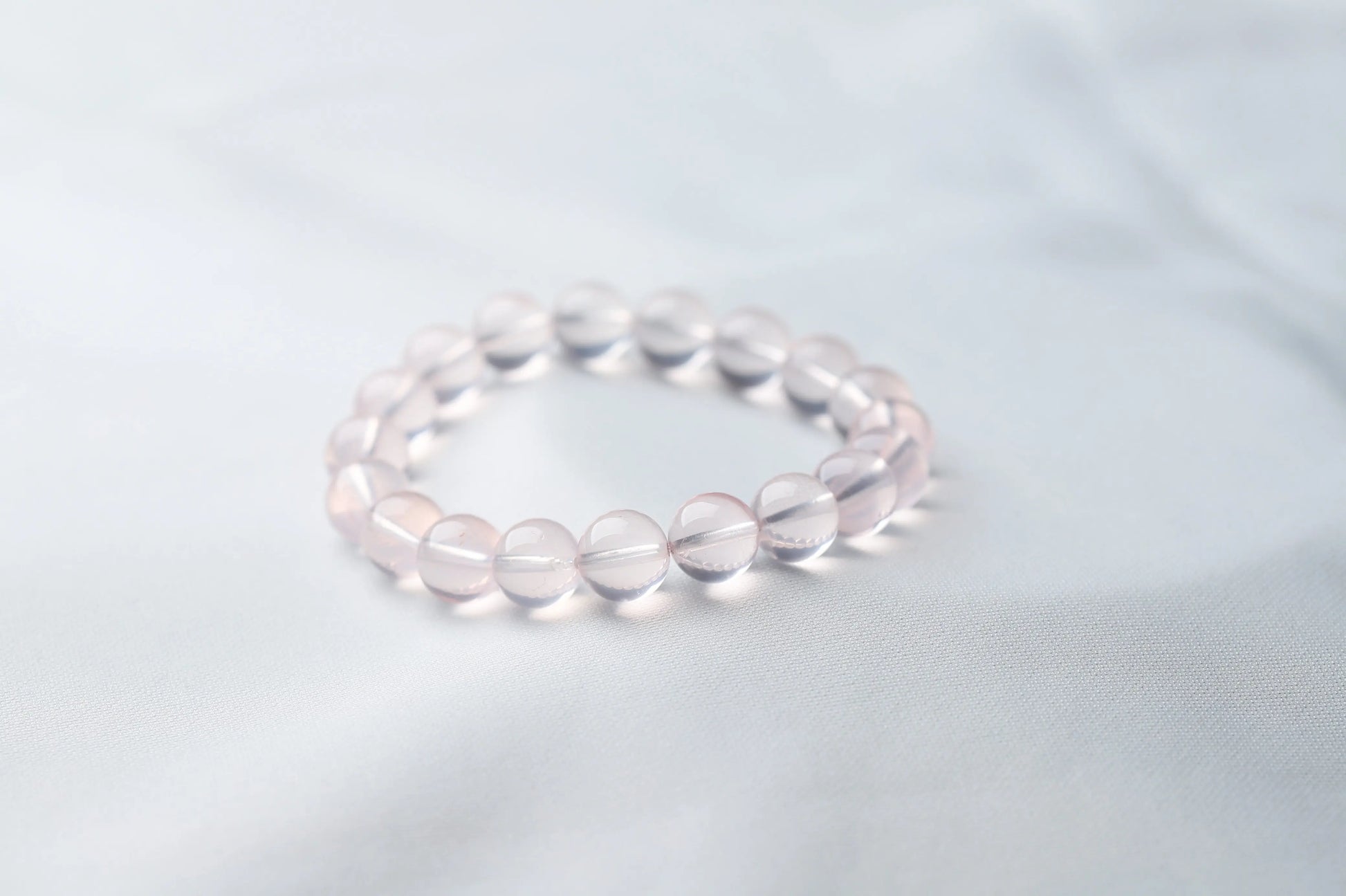 The "Eternal Glow" Ice Orange-Pink Rose Quartz Bracelet | 10mm High-Clarity Gemstone for Self-Love & Emotional Warmth | Heart Chakra Essential BuddhaCrystal