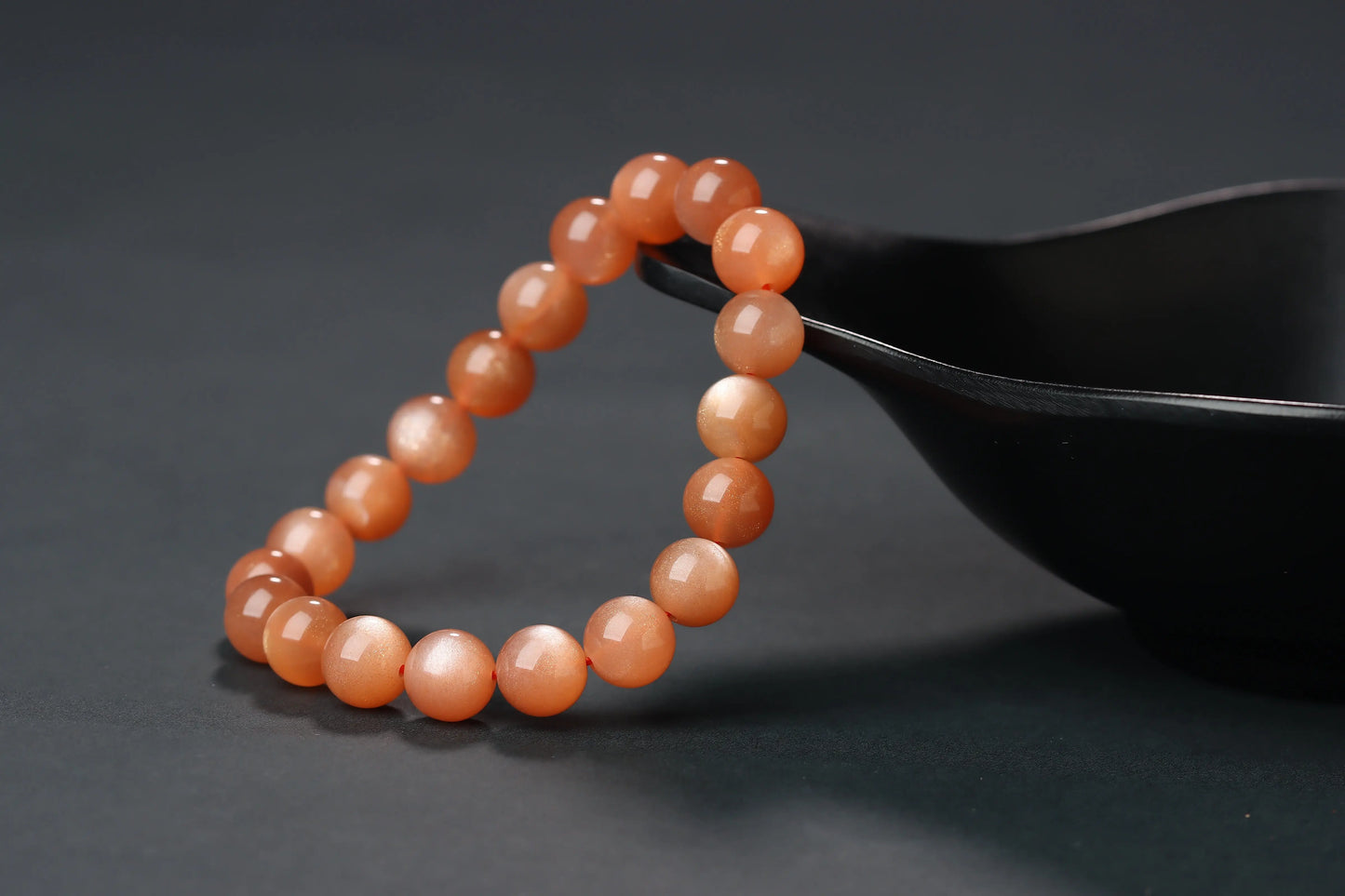 The "Eternal Glow" Premium Orange Moonstone Bracelet | 10mm Sacral Chakra Stones Healing Crystals For Creativity BuddhaCrystal