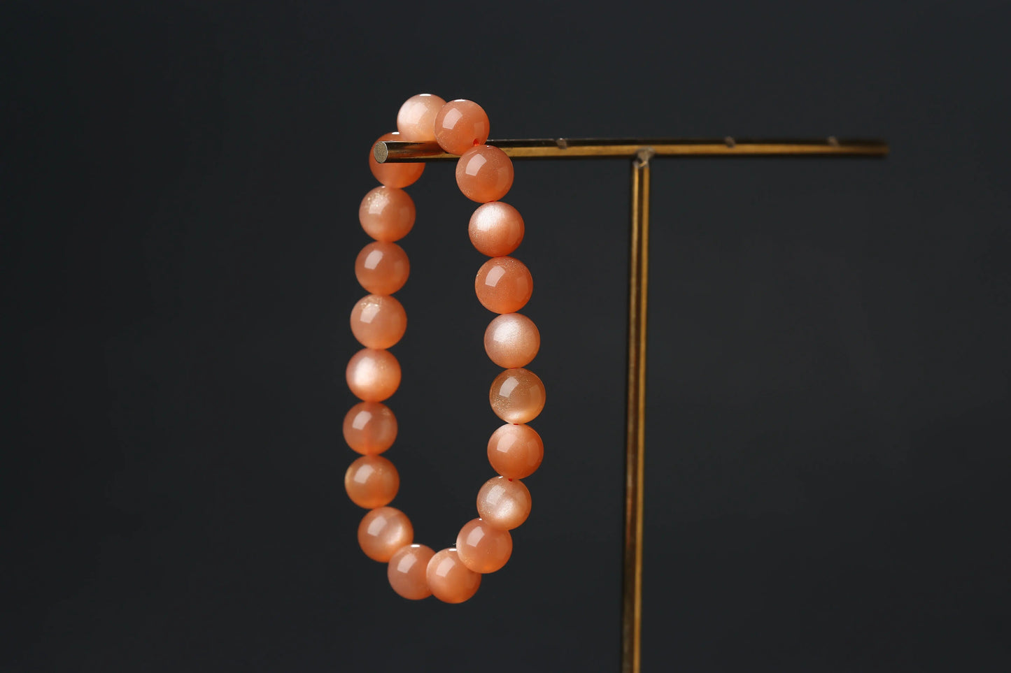 The "Eternal Glow" Premium Orange Moonstone Bracelet | 10mm Sacral Chakra Stones Healing Crystals For Creativity BuddhaCrystal