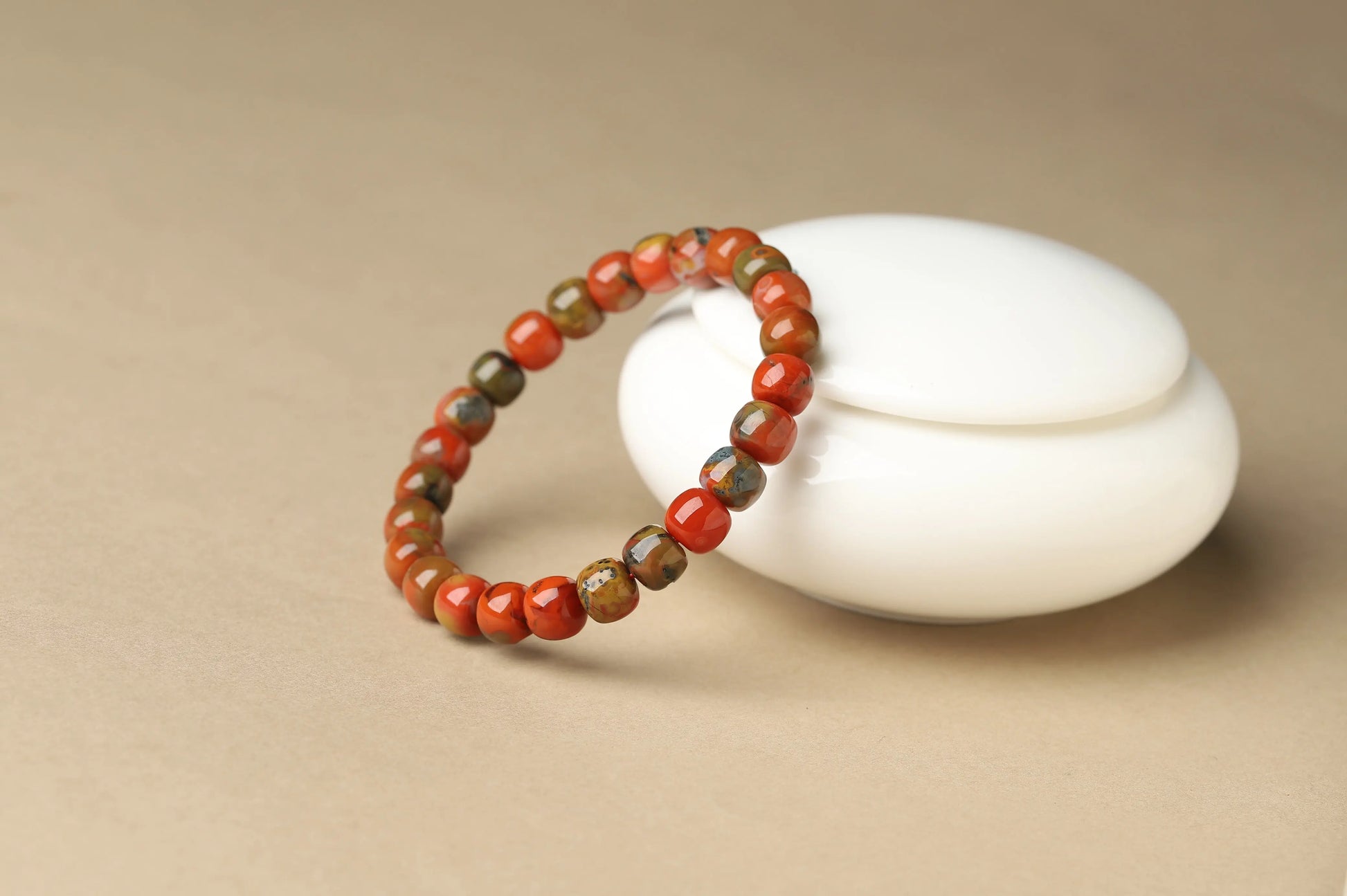Red & Green Jasper Bracelet | Grounding, Vitality & Emotional Balance Crystal Jewelry | Root & Heart Chakra Gift BuddhaCrystal
