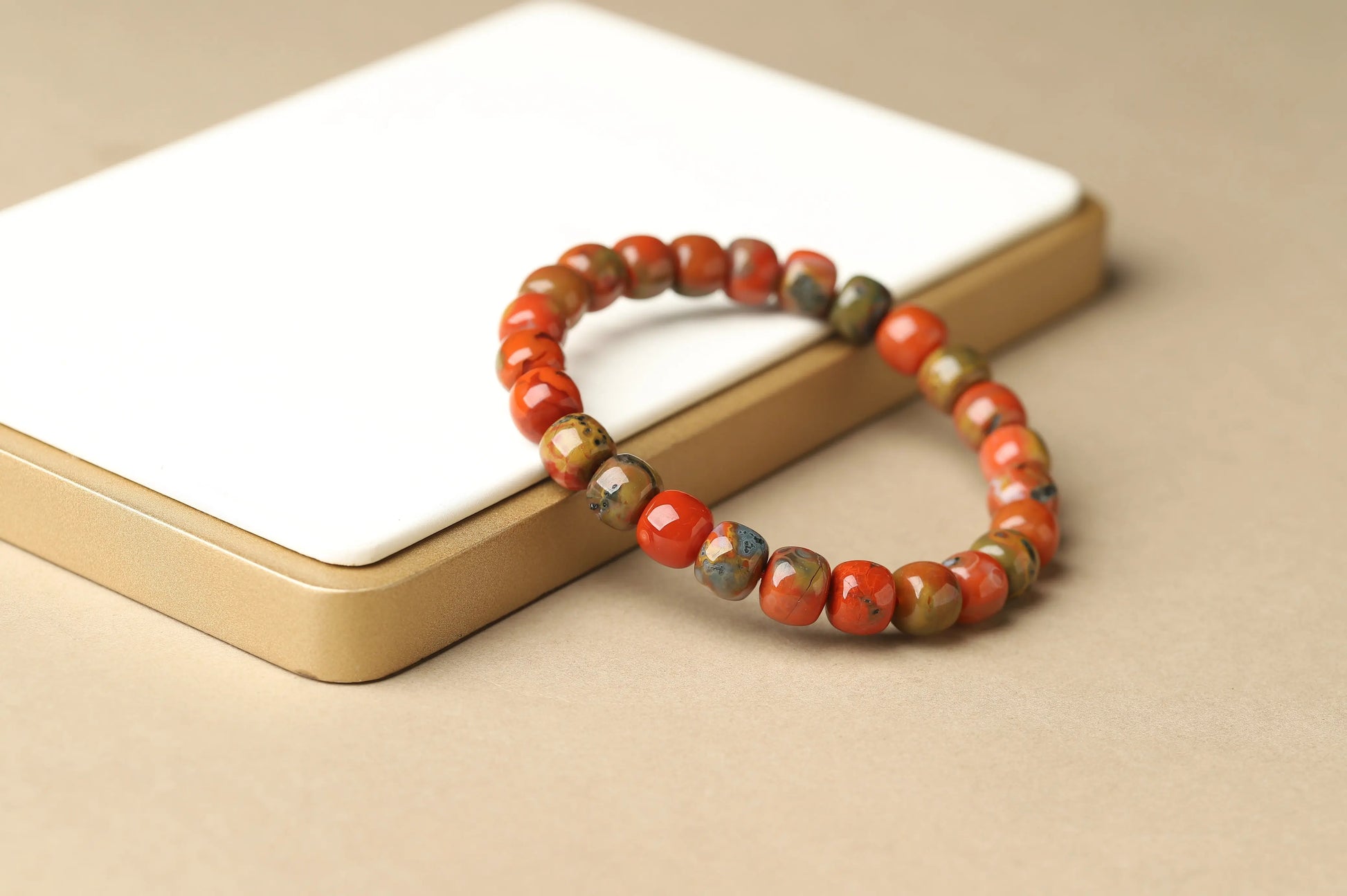 Red & Green Jasper Bracelet | Grounding, Vitality & Emotional Balance Crystal Jewelry | Root & Heart Chakra Gift BuddhaCrystal