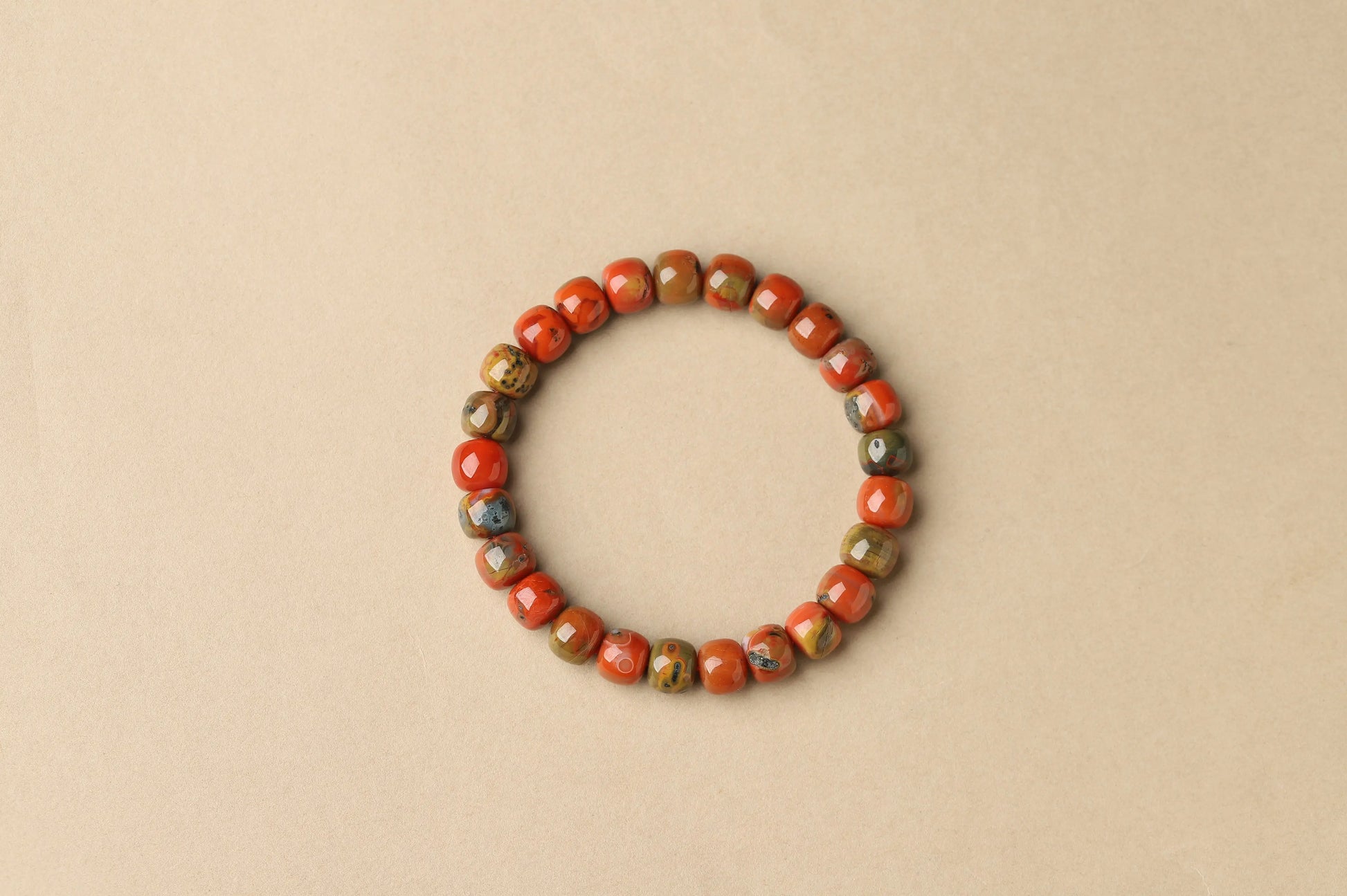 Red & Green Jasper Bracelet | Grounding, Vitality & Emotional Balance Crystal Jewelry | Root & Heart Chakra Gift BuddhaCrystal