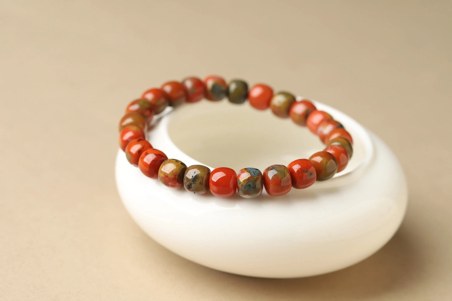 Red & Green Jasper Bracelet | Grounding, Vitality & Emotional Balance Crystal Jewelry | Root & Heart Chakra Gift BuddhaCrystal