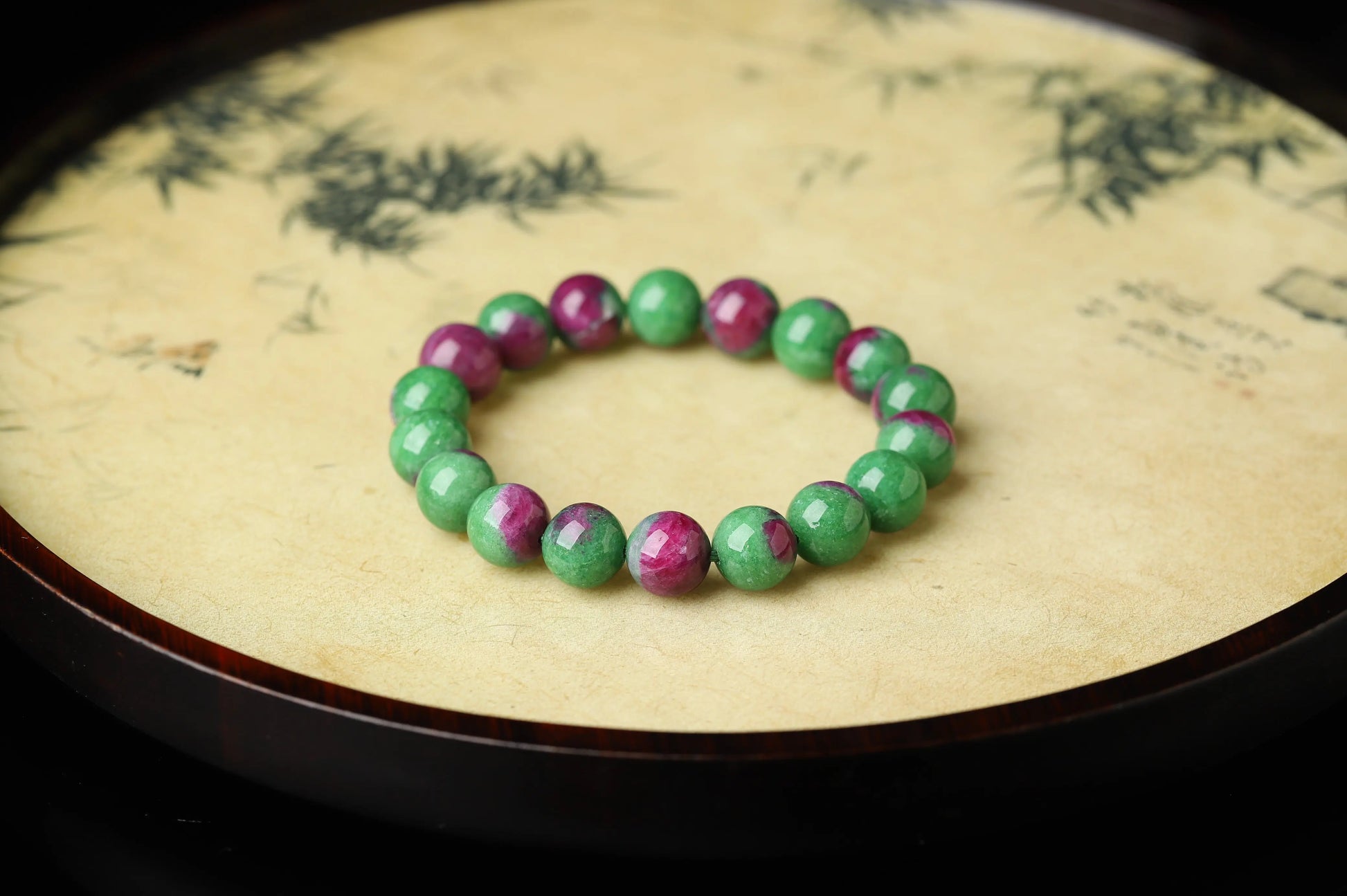 Ruby in Zoisite Bracelet | Natural Anyolite for Passion, Emotional Healing & Vitality | Heart Chakra Gift BuddhaCrystal
