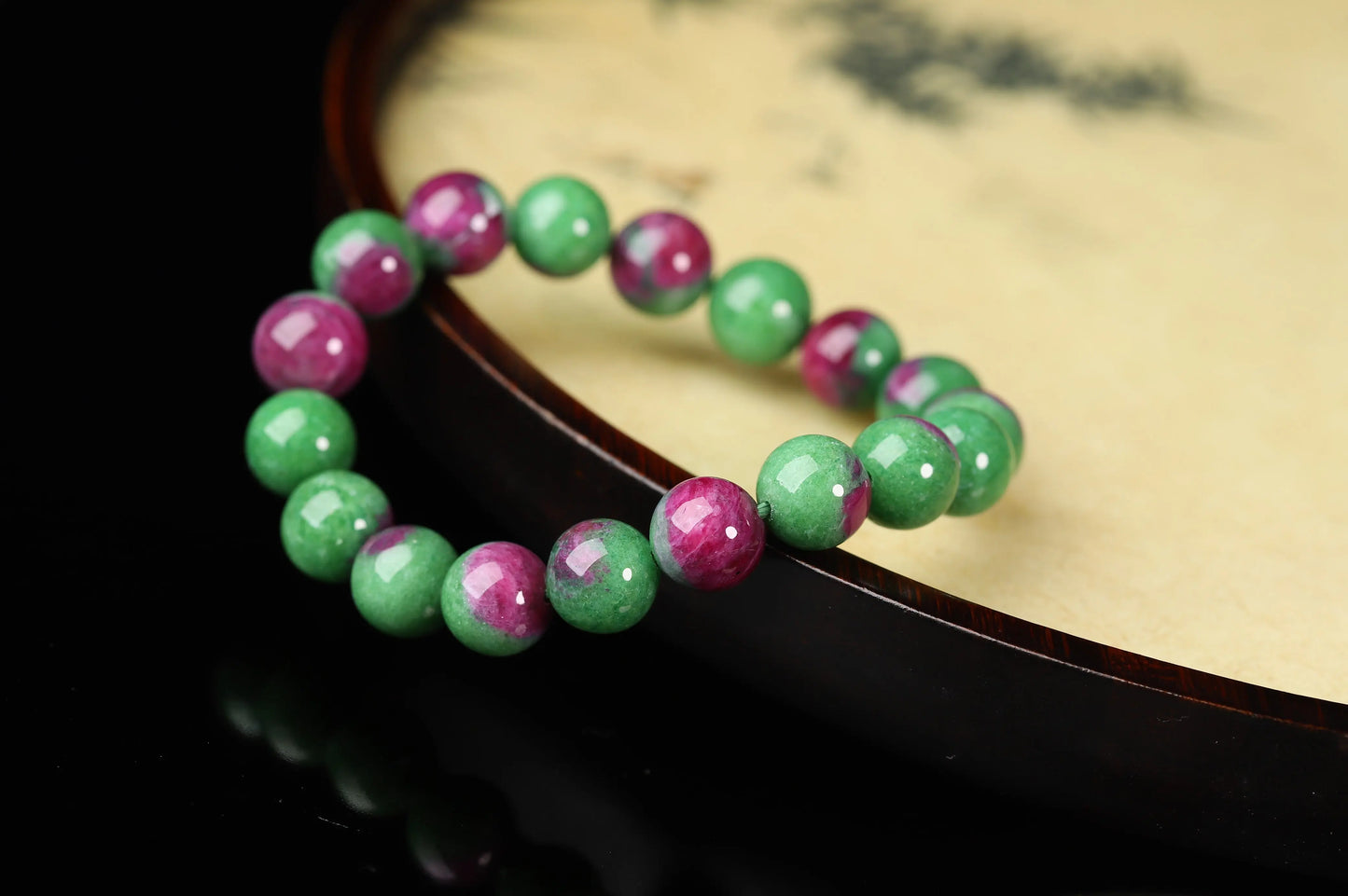 Ruby in Zoisite Bracelet | Natural Anyolite for Passion, Emotional Healing & Vitality | Heart Chakra Gift BuddhaCrystal
