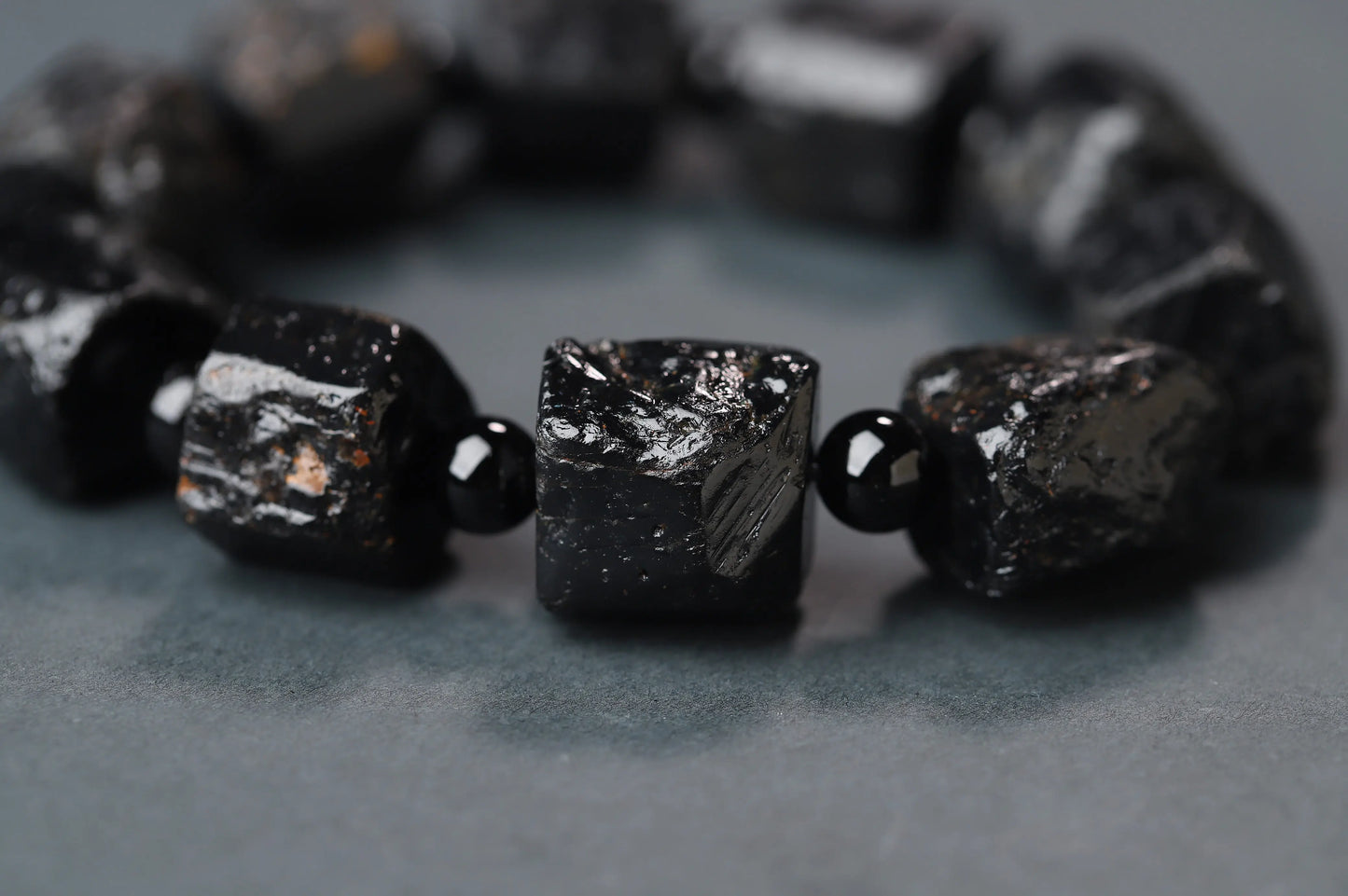 The "Primal Shield" Raw Black Tourmaline Bracelet | Natural Rough Crystal for Protection, Grounding & EMF Neutralizing | Root Chakra Empowerment BuddhaCrystal