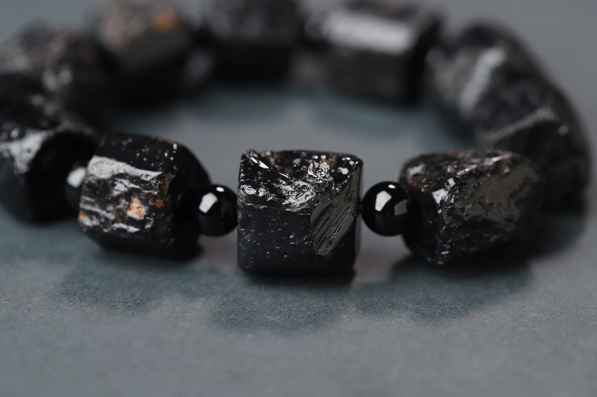 The "Primal Shield" Raw Black Tourmaline Bracelet | Natural Rough Crystal for Protection, Grounding & EMF Neutralizing | Root Chakra Empowerment BuddhaCrystal