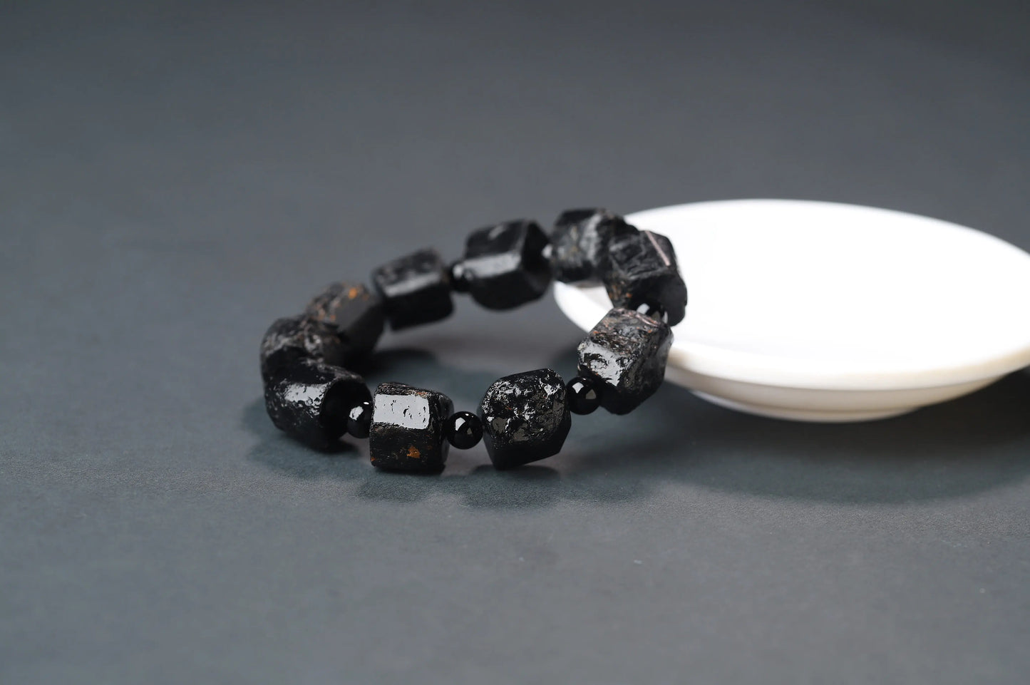 The "Primal Shield" Raw Black Tourmaline Bracelet | Natural Rough Crystal for Protection, Grounding & EMF Neutralizing | Root Chakra Empowerment BuddhaCrystal