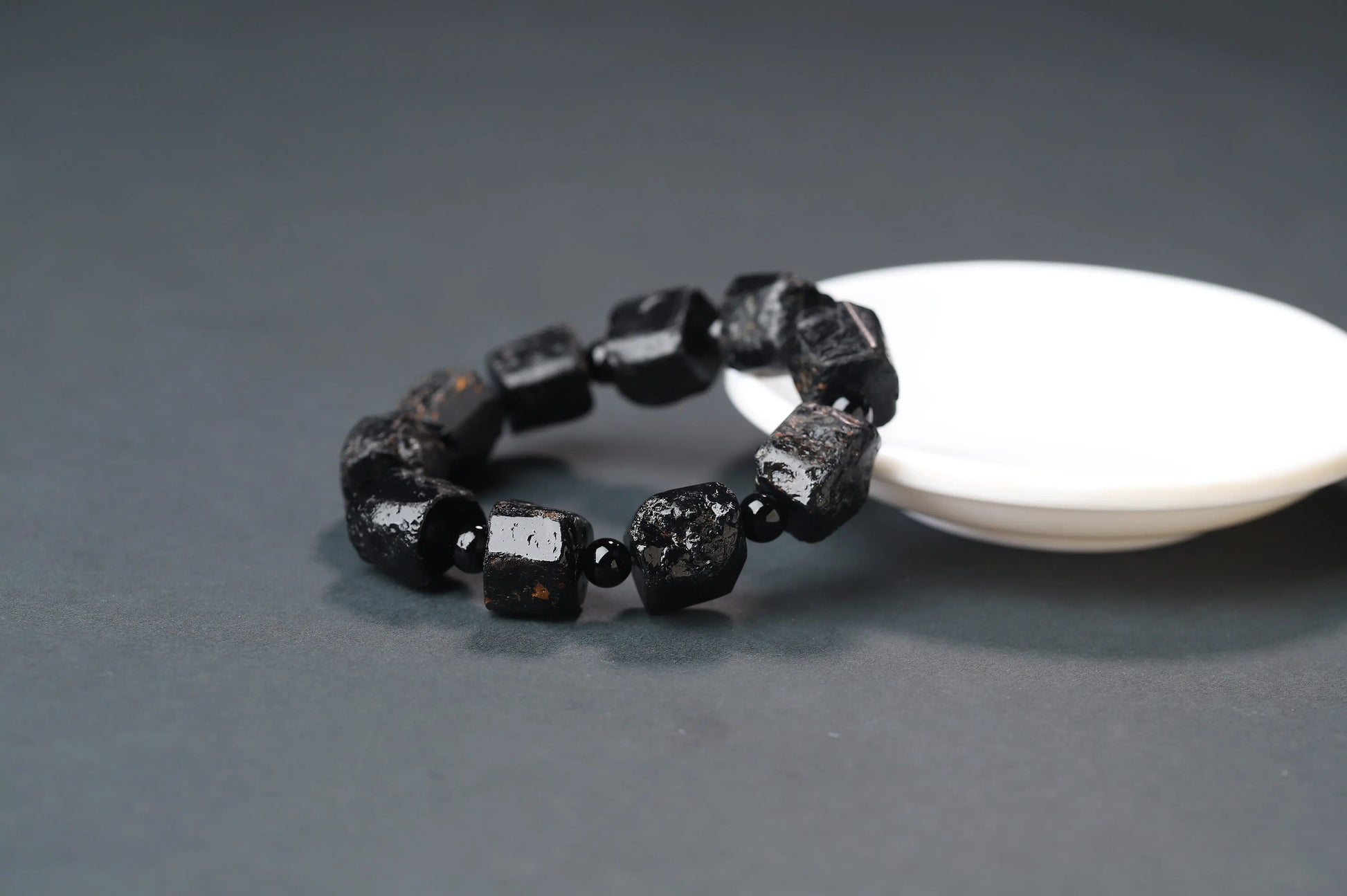 The "Primal Shield" Raw Black Tourmaline Bracelet | Natural Rough Crystal for Protection, Grounding & EMF Neutralizing | Root Chakra Empowerment BuddhaCrystal
