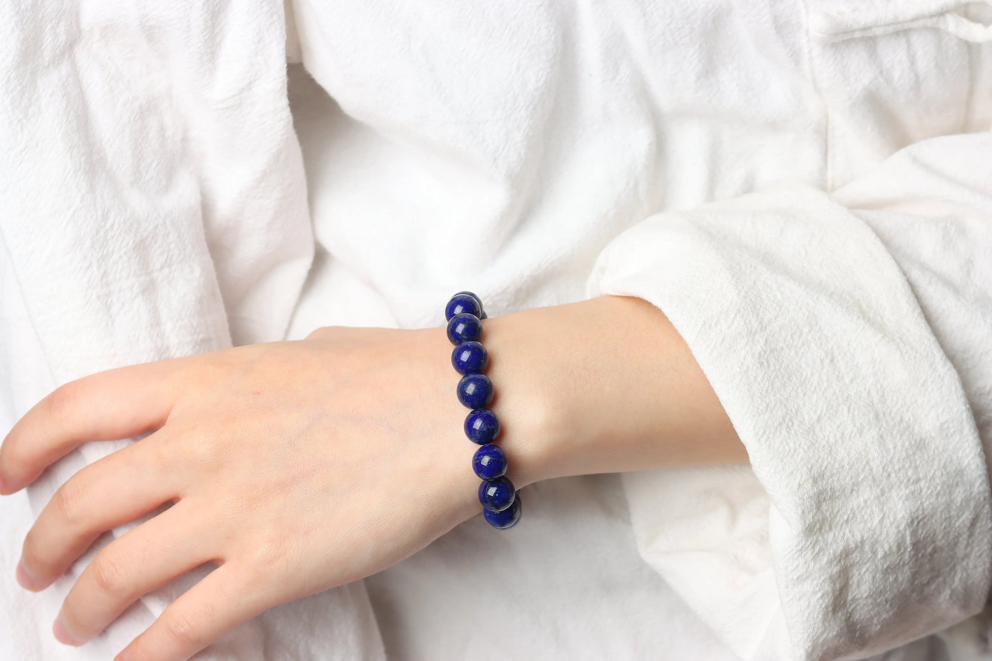 The Royal Truth 10mm Lapis Lazuli Bracelet | The Stone of Wisdom, Communication & Inner Power | Throat Chakra Gift BuddhaCrystal