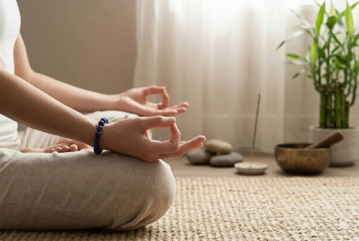 The Royal Truth 10mm Lapis Lazuli Bracelet | The Stone of Wisdom, Communication & Inner Power | Throat Chakra Gift BuddhaCrystal