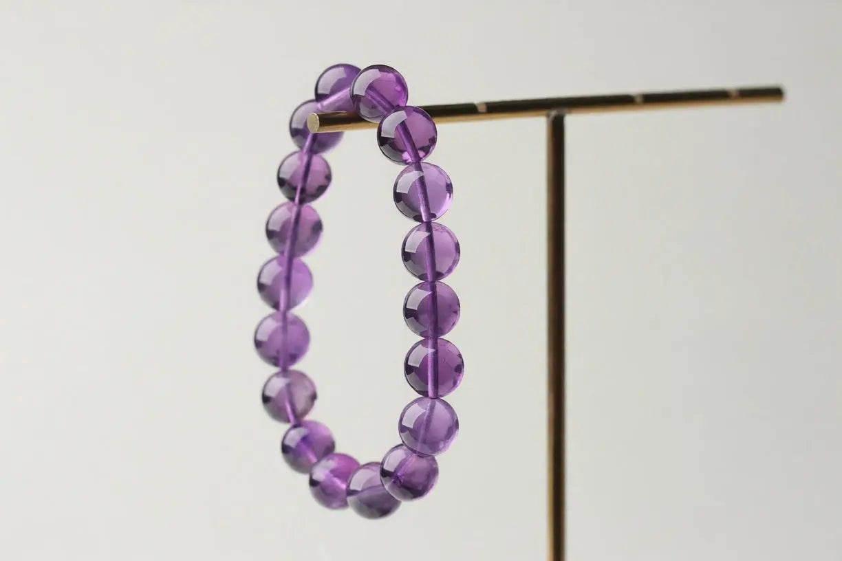 The "Uruguayan Twilight" 11mm Amethyst Bracelet | High-Clarity Gemstone for Intuition, Calm & Spiritual Awakening | Third Eye Chakra Alignment BuddhaCrystal